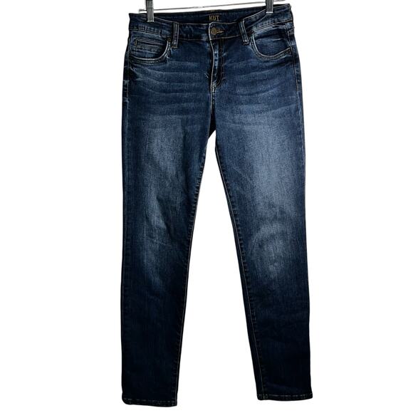 KUT from the Kloth Boyfriend Jeans Size 4 Medium Wash Stretch Straight Denim - Picture 1 of 7